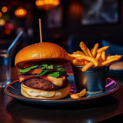Burger and fries fundraiser meal